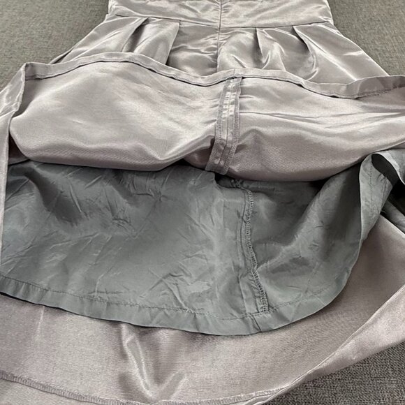 Coren Moore Cocktail Party Dress Silver Elegant Evening wear Size 6‎ V-Neck - Picture 12 of 13